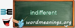 WordMeaning blackboard for indifferent